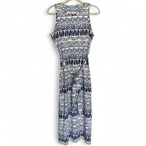 J. McLaughlin blue and white maxi dress size medium